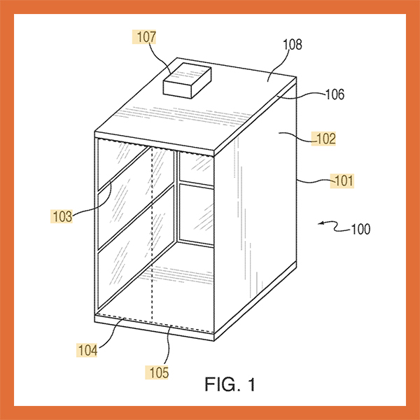 Patent diagram — transformative elevator display